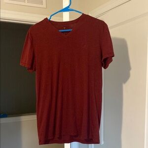 Men's V-Neck Maroon T-Shirt
